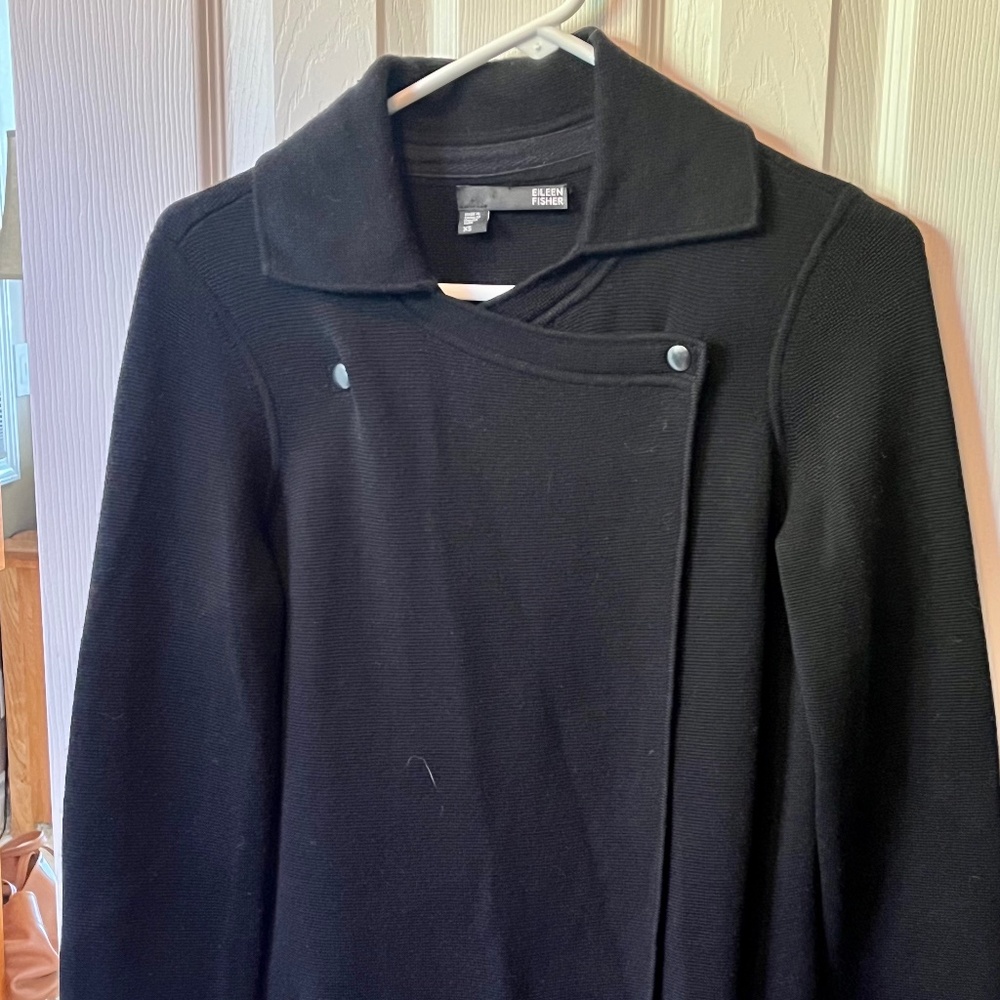 Eileen Fisher Black Wool Jacket
